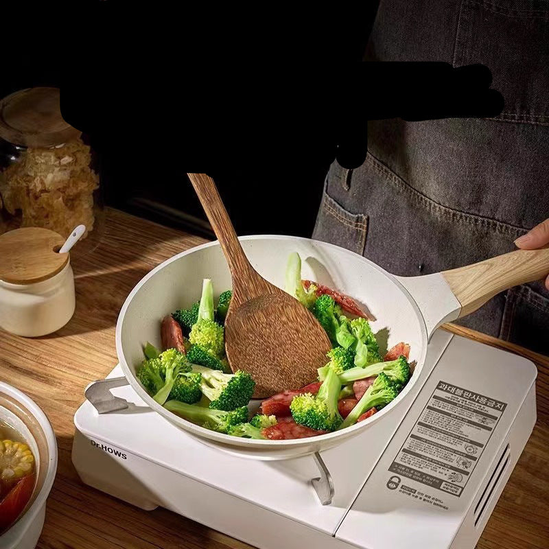 Wenge Wood Non-Stick Kitchen Utensil Set - High-Temperature Spatula & Spoon