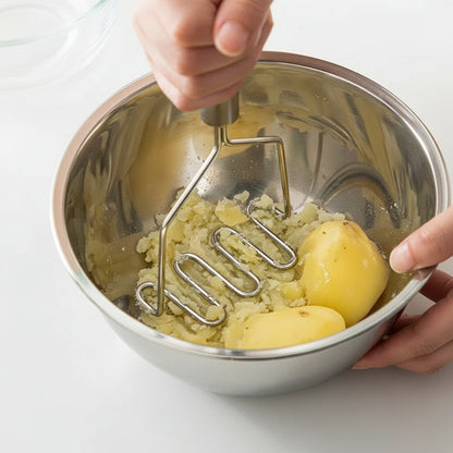 Premium Stainless Steel Potato Masher Baby Food Puree Presser Kitchen Gadget