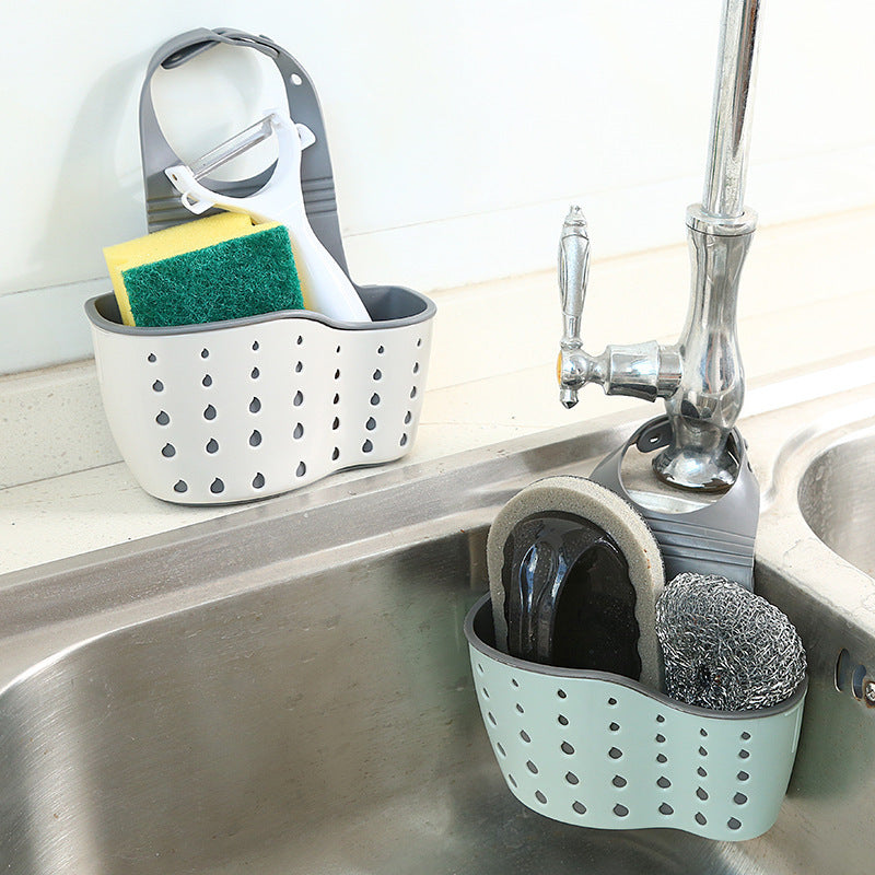 Multifunctional Double-Layer Sink Drying Rack Hanging Storage Basket Kitchen Organizer