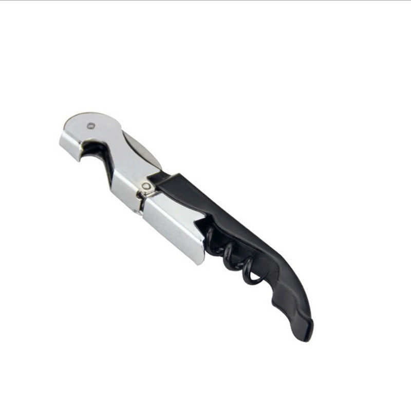 Stainless Steel Waiter Corkscrew Folding Wine Bottle Opener with Foil Cutter