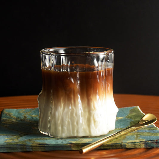 Stylish Transparent High-Quality Glass Coffee Latte Juice Cup for Home Use