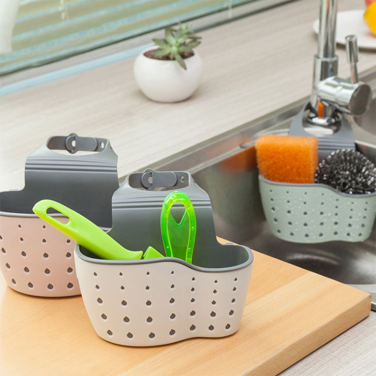 Multifunctional Double-Layer Sink Drying Rack Hanging Storage Basket Kitchen Organizer