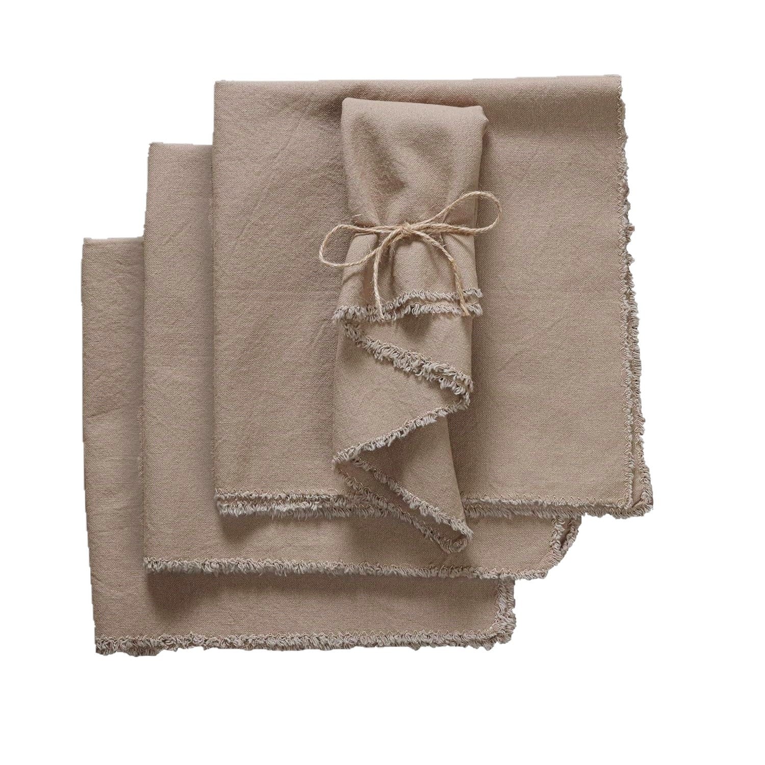 Elegant Cotton Linen Napkins Placemats, Simple Nordic Table Decor, 45x45cm Square