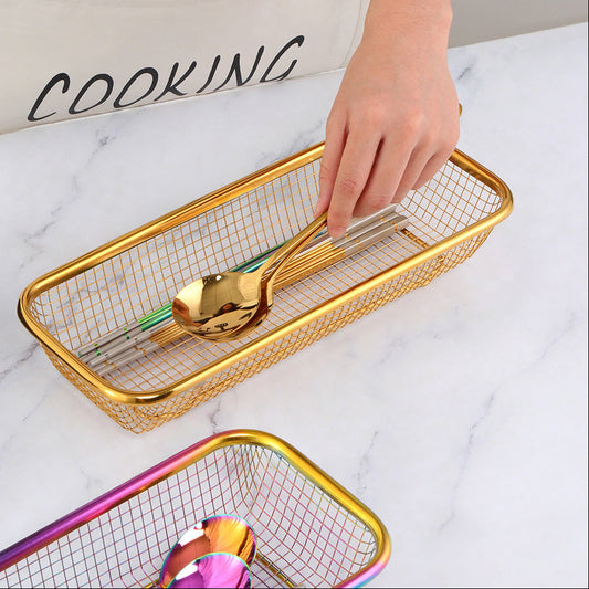 Durable Stainless Steel Antibacterial Chopstick Drying Rack Utensil Holder Kitchen Organizer