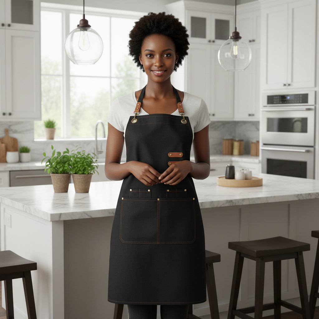 High-Quality Cotton Work Apron: Thickened, Durable, Anti-Stain, Multi-Color Uniform