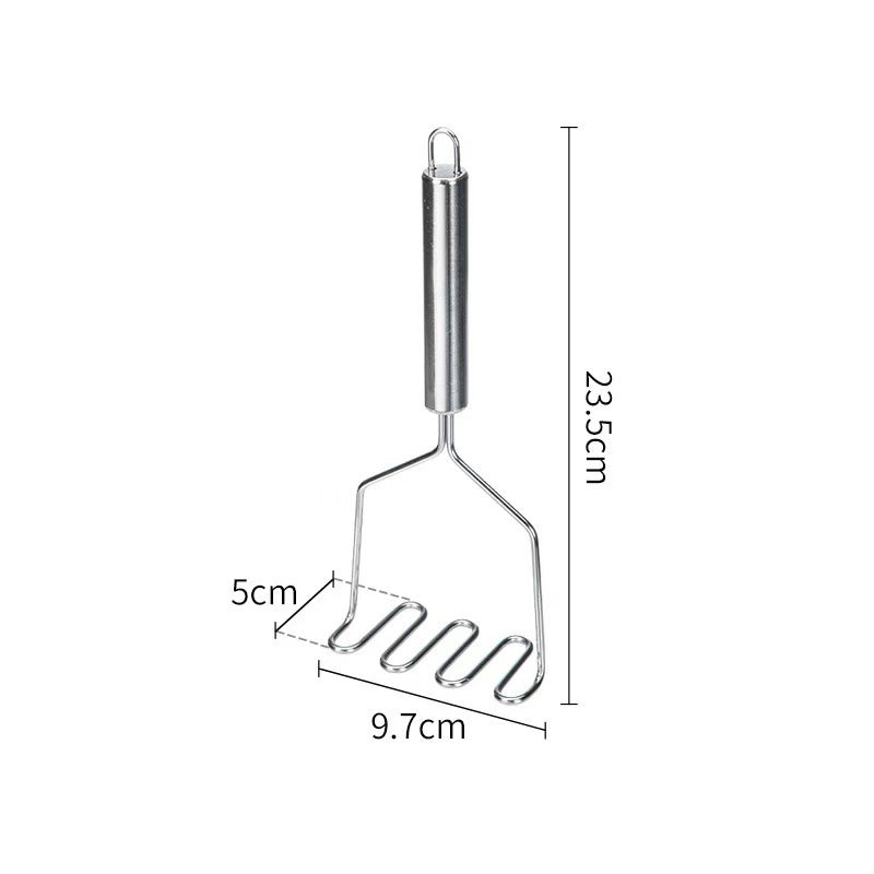 Premium Stainless Steel Potato Masher Baby Food Puree Presser Kitchen Gadget