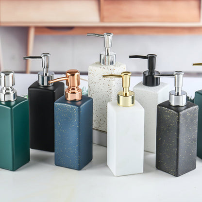 Modern Glass Soap Dispenser Bottle for Shampoo, Shower Gel, 350ml