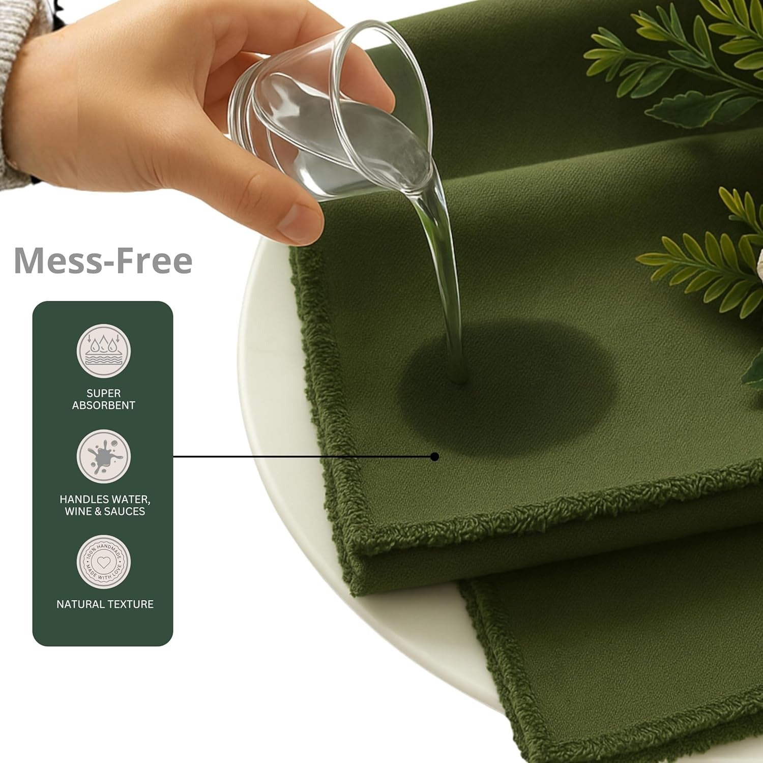 Elegant Cotton Linen Napkins Placemats, Simple Nordic Table Decor, 45x45cm Square