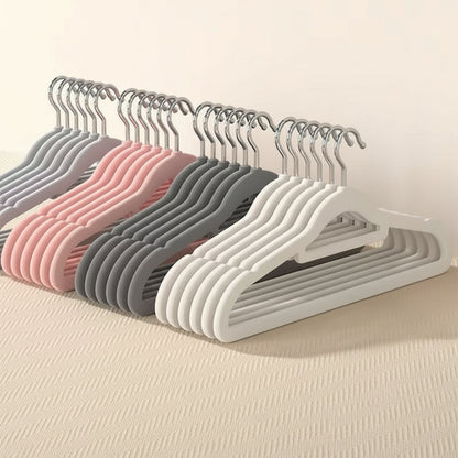 Premium Flocked Non-Slip Clothes Hangers - Wet & Dry Use, Shoulder-Friendly Design