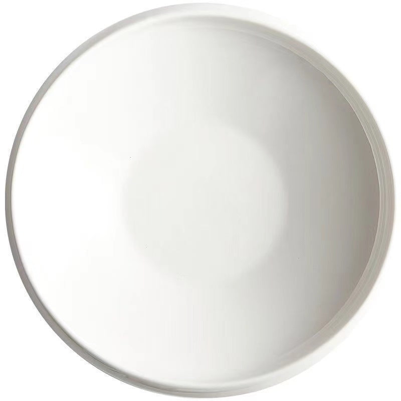 Chic Irregular Japanese Ceramic Dinner Plate - Modern Home Tableware, Microwave Safe
