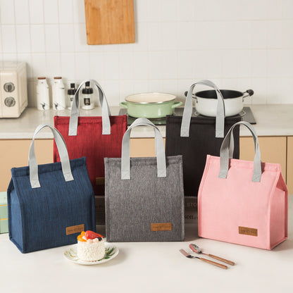 Minimalist Portable Thermal Lunch Bag - Spacious Handheld Insulated Food Container