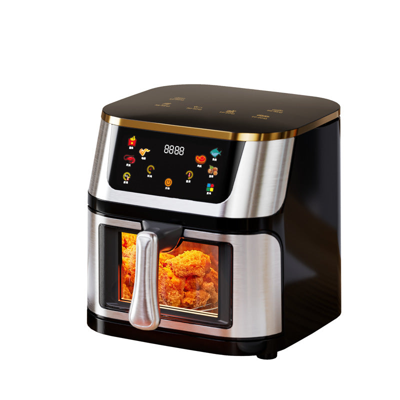 12L Stainless Steel Visual Air Fryer Oven - Multi-functional Electric Touch Screen