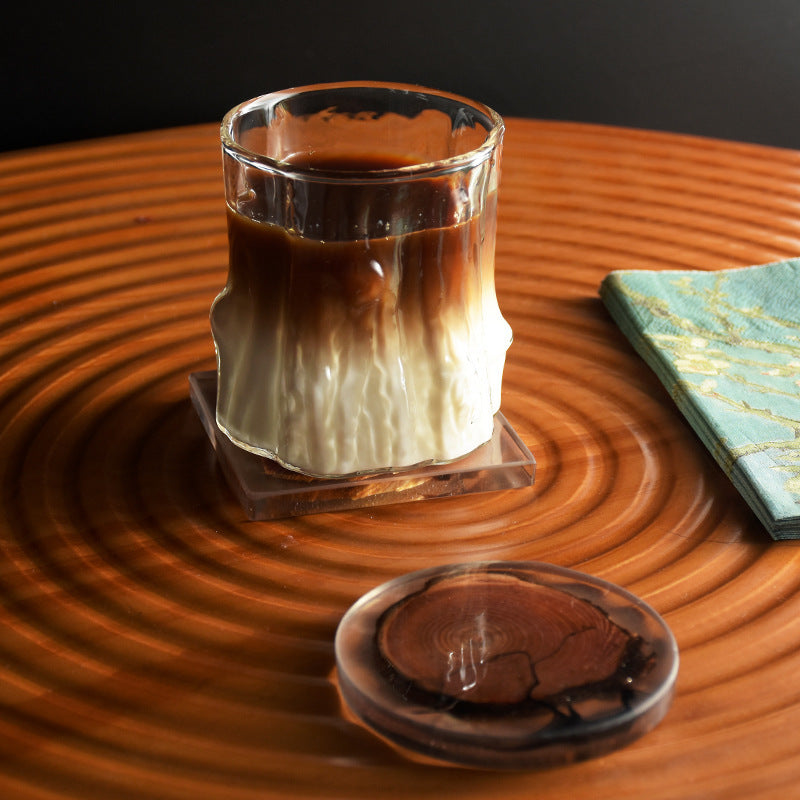 Stylish Transparent High-Quality Glass Coffee Latte Juice Cup for Home Use