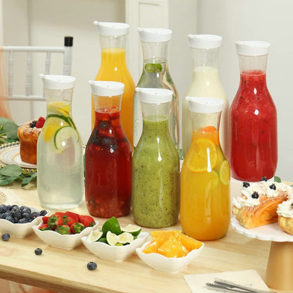 1500ml Clear Plastic Juice Milk Cold Water Bottle with Sealed Lid