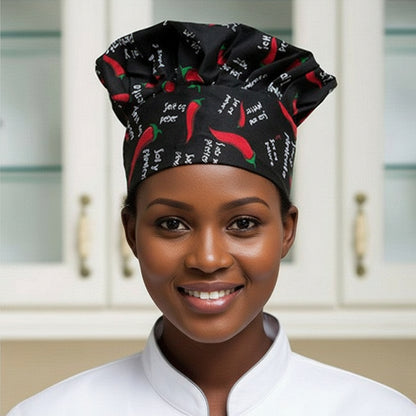 Premium Adjustable Chef Hat for Hotel Restaurant Kitchen Bakery Work Printing