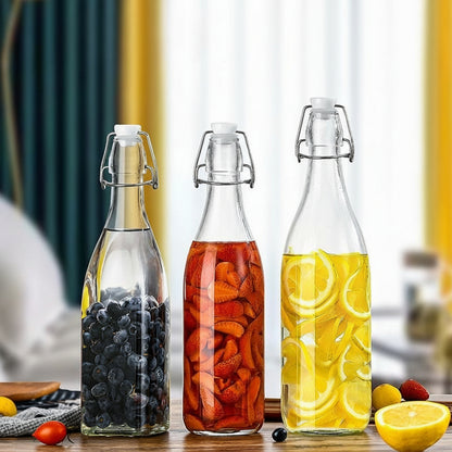 Airtight Glass Fermentation Bottle - Juice, Wine, Liquor, Enzyme - Customizable Logo