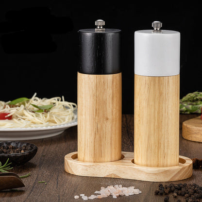 Elegant Oak Wood Manual Pepper Grinder Sea Salt Mill Spice Bottle
