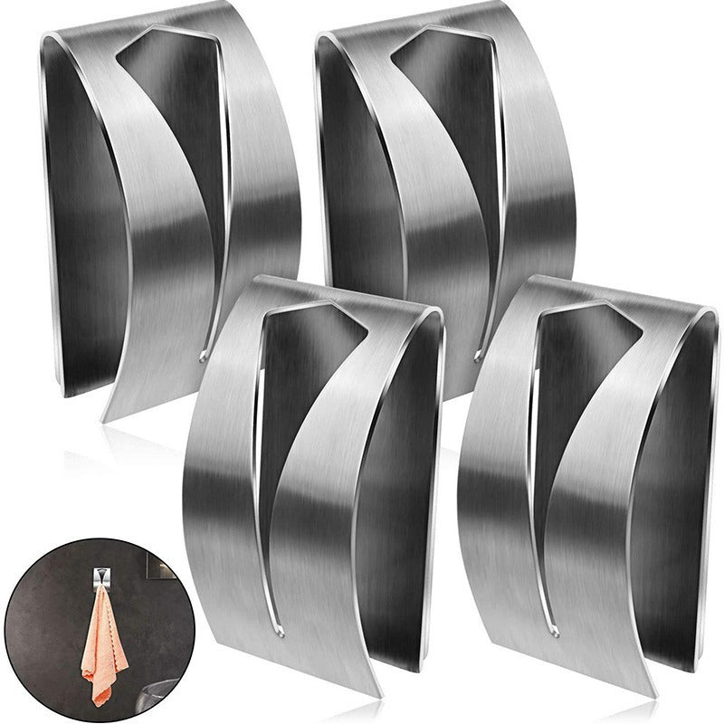 Premium 430 Stainless Steel Wall-Mounted Single Towel Hook for Bathroom Kitchen