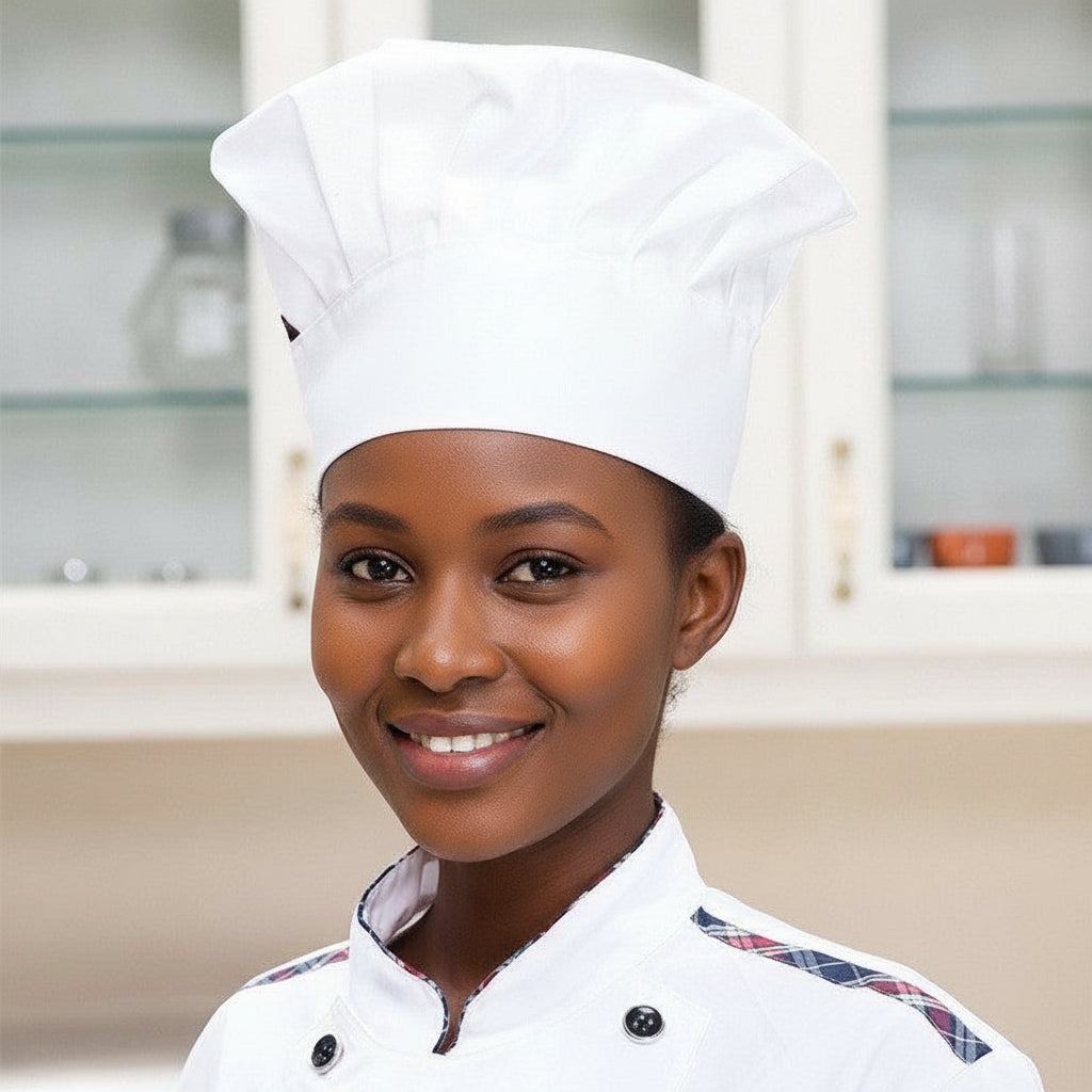 Premium Adjustable Chef Hat for Hotel Restaurant Kitchen Bakery Work Printing