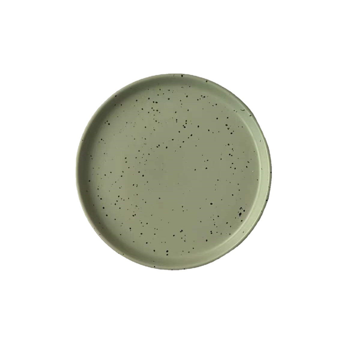 Elegant Korean INS Splashing Ink Ceramic Plate for Modern Dining