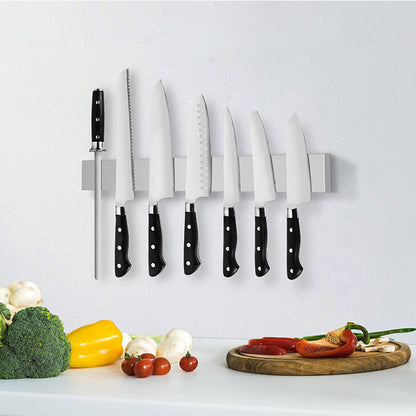 Hech 304 Stainless Steel Magnetic Kitchen Knife Rack Wall Mounted No-Drill