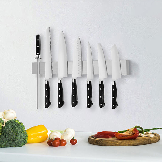 Hech 304 Stainless Steel Magnetic Kitchen Knife Rack Wall Mounted No-Drill