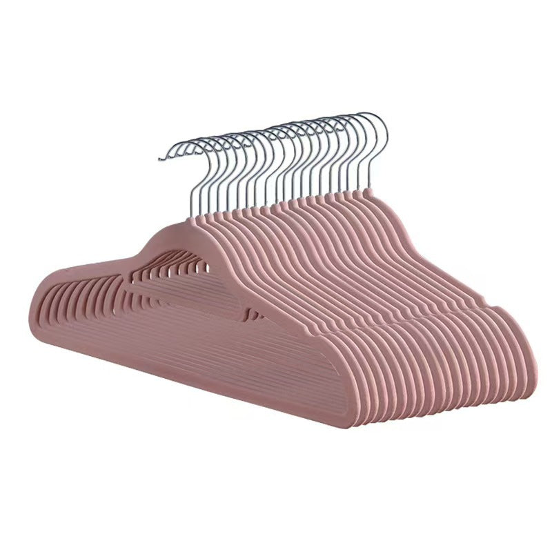 Premium Flocked Non-Slip Clothes Hangers - Wet & Dry Use, Shoulder-Friendly Design
