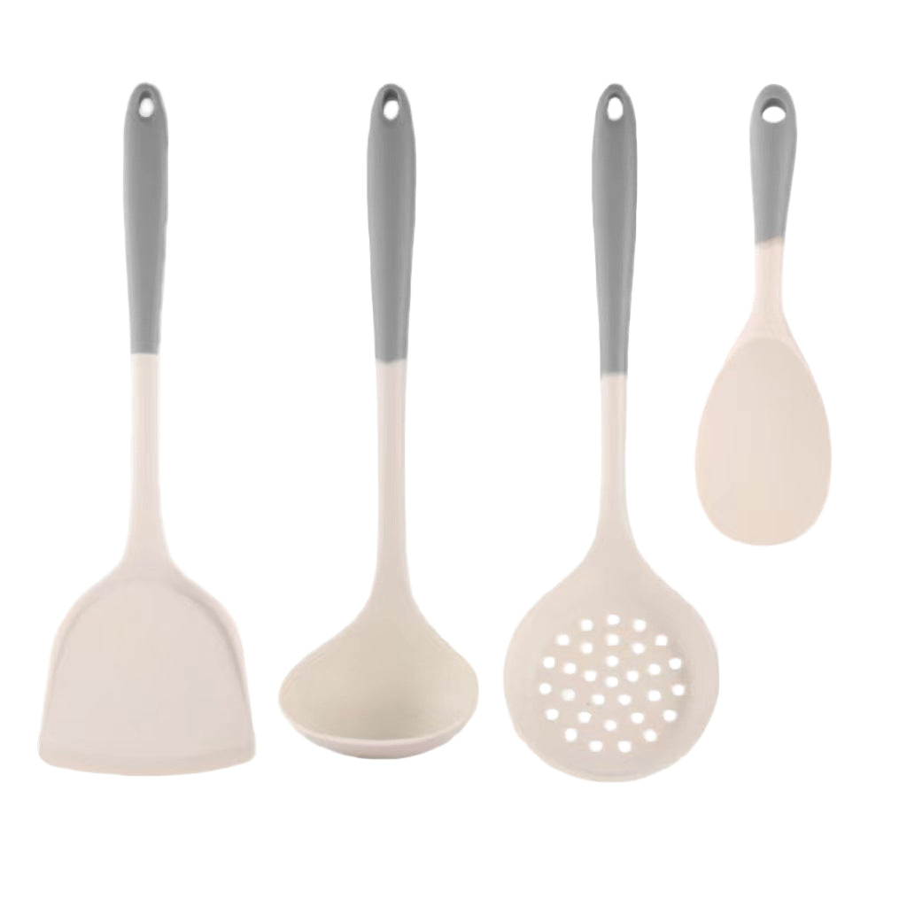 Heat-Resistant Non-Stick Silicone Kitchen Utensil Set: Spatula, Spoon, Ladle