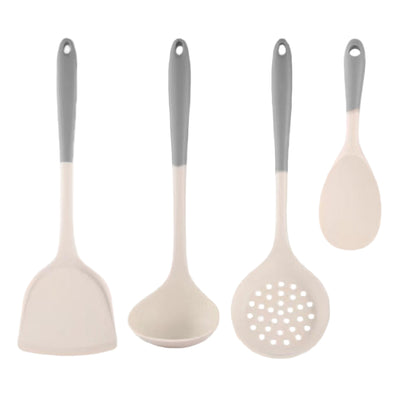 Heat-Resistant Non-Stick Silicone Kitchen Utensil Set: Spatula, Spoon, Ladle