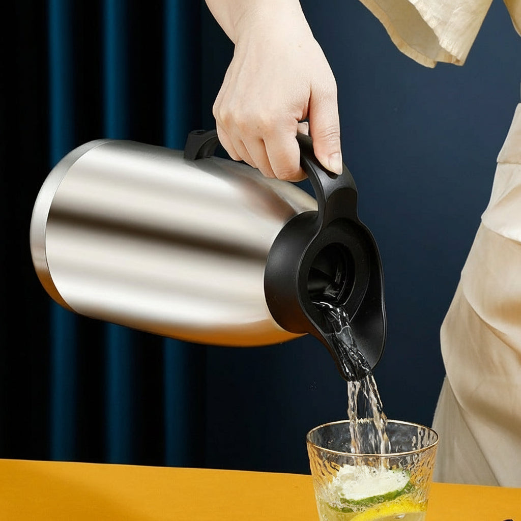 Premium Stainless Steel Vacuum Thermos: Large Capacity, 24-Hour Hot & Cold