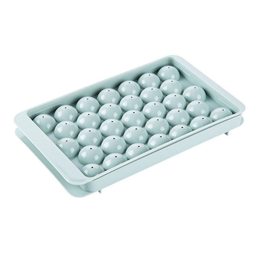 Reusable 33-Cell Round Ice Ball Mold Tray for Refreshing Drinks