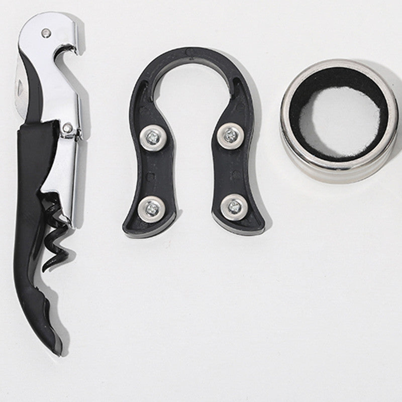 Stainless Steel Waiter Corkscrew Folding Wine Bottle Opener with Foil Cutter