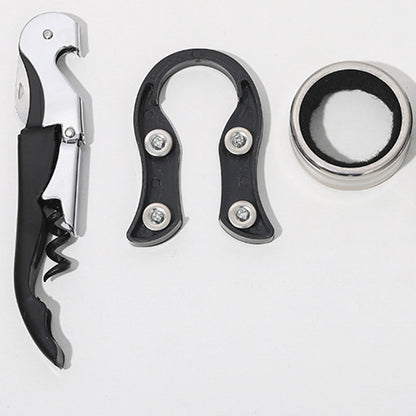 Stainless Steel Waiter Corkscrew Folding Wine Bottle Opener with Foil Cutter