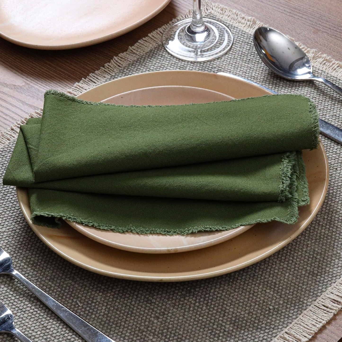 Elegant Cotton Linen Napkins Placemats, Simple Nordic Table Decor, 45x45cm Square