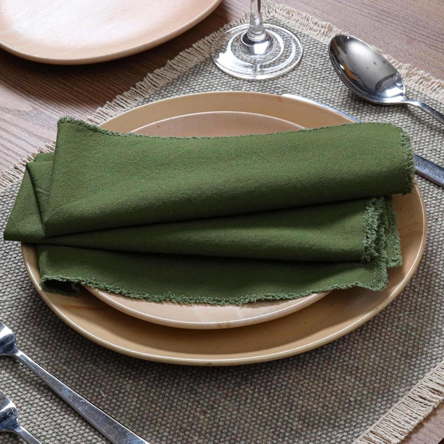 Elegant Cotton Linen Napkins Placemats, Simple Nordic Table Decor, 45x45cm Square