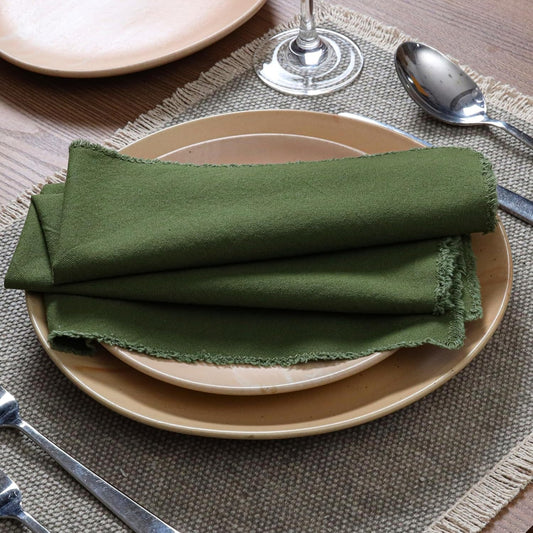 Elegant Cotton Linen Napkins Placemats, Simple Nordic Table Decor, 45x45cm Square