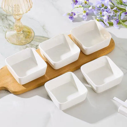Square Ceramic Dipping Sauce Plate - Household Soy Vinegar Snack Dish