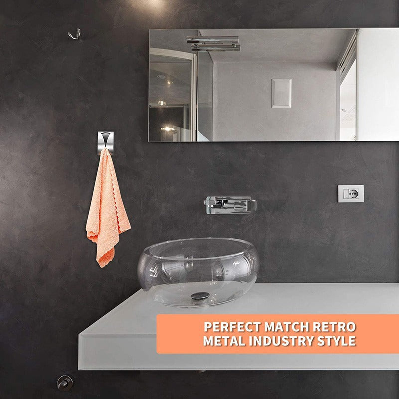 Premium 430 Stainless Steel Wall-Mounted Single Towel Hook for Bathroom Kitchen