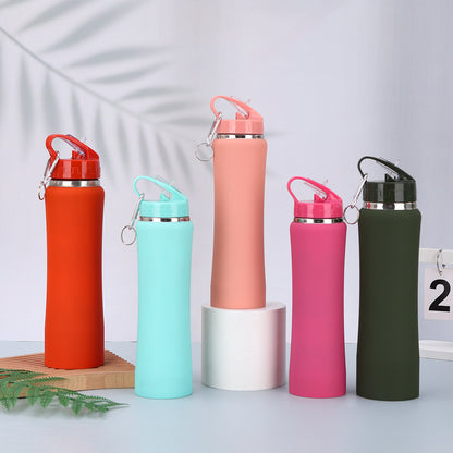 Premium Durable Vacuum Insulated Stainless Steel Sports Water Bottle Travel Mug, 600ml