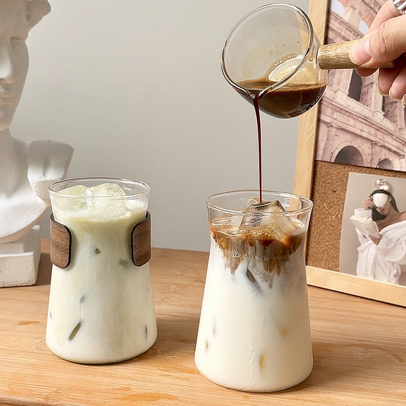 Elegant Heat-Resistant Glass Milk Cup for Coffee, Latte, Water - Creative Household Drinkware