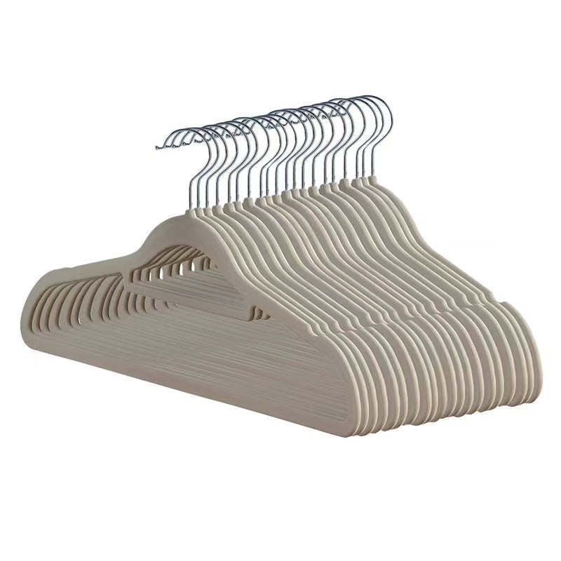 Premium Flocked Non-Slip Clothes Hangers - Wet & Dry Use, Shoulder-Friendly Design