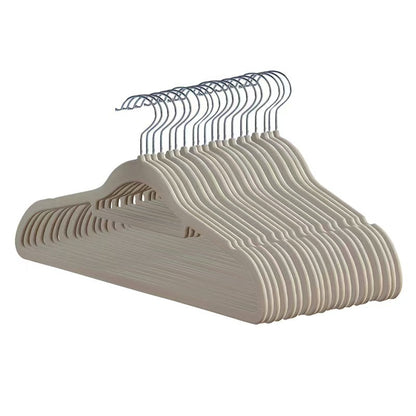 Premium Flocked Non-Slip Clothes Hangers - Wet & Dry Use, Shoulder-Friendly Design