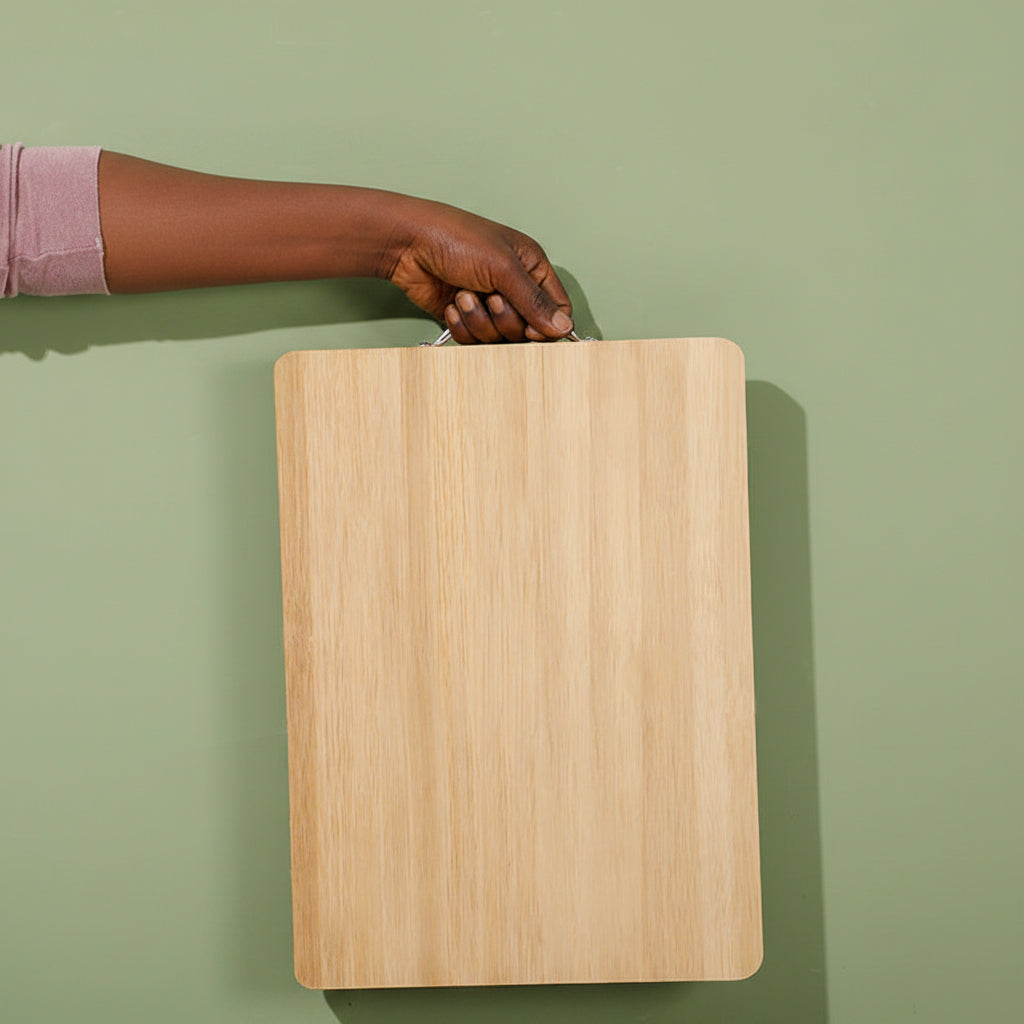 Double-Sided Bamboo Cutting Board, Thick Large Light Panel for Kitchen