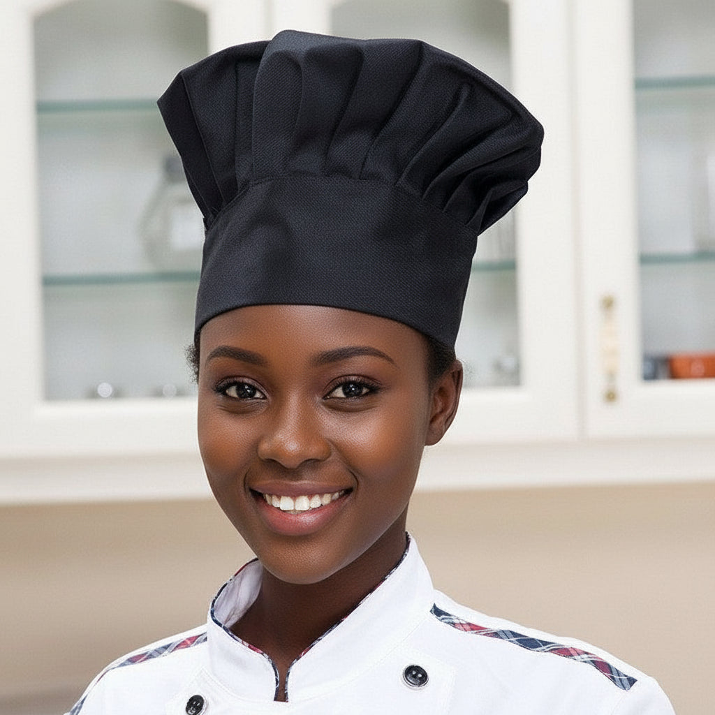 Premium Adjustable Chef Hat for Hotel Restaurant Kitchen Bakery Work Printing
