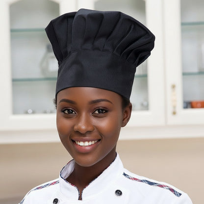 Premium Adjustable Chef Hat for Hotel Restaurant Kitchen Bakery Work Printing