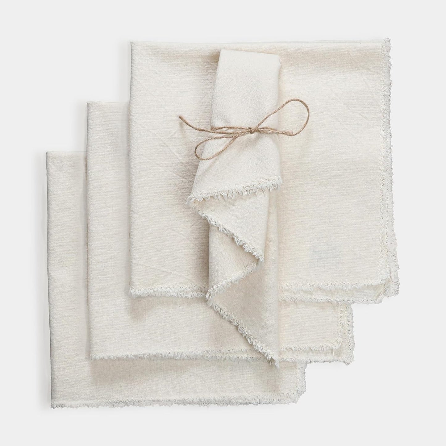 Elegant Cotton Linen Napkins Placemats, Simple Nordic Table Decor, 45x45cm Square