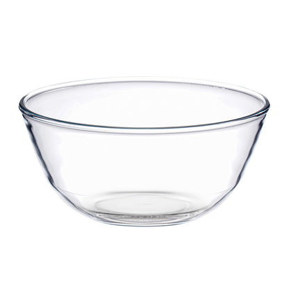Durable Clear Glass Salad Bowl: Heat-Resistant, Microwave Safe, Modern Home Tableware