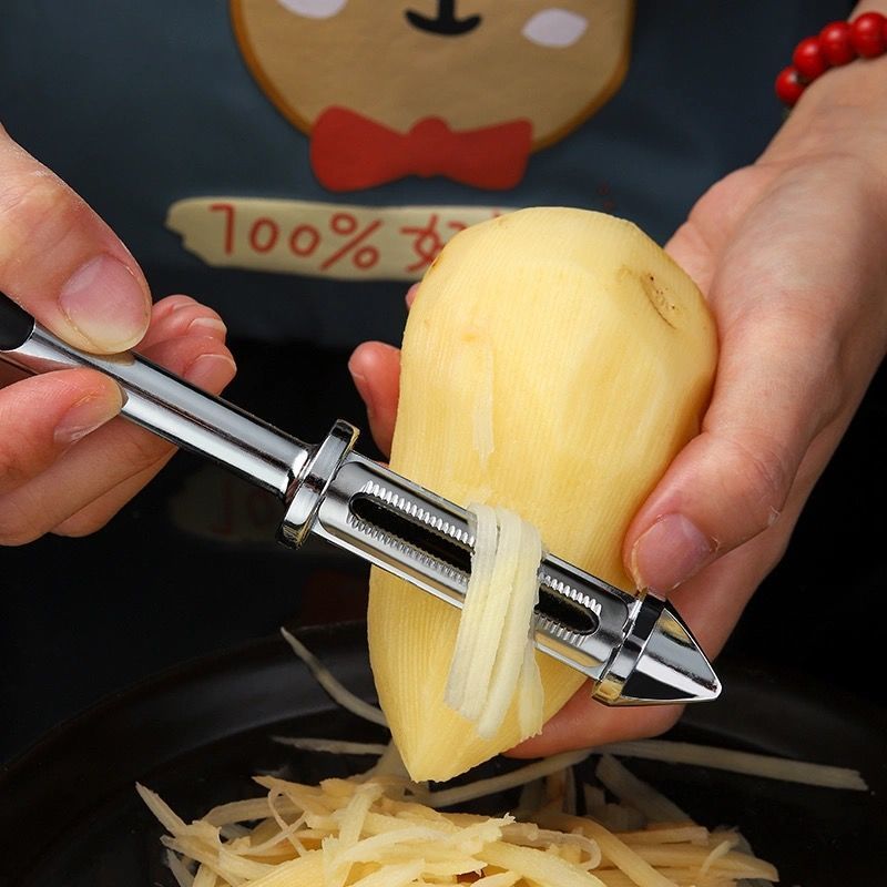 Versatile Stainless Steel 3-in-1 Kitchen Peeler: Potato, Fruit, Melon Slicer Shredder