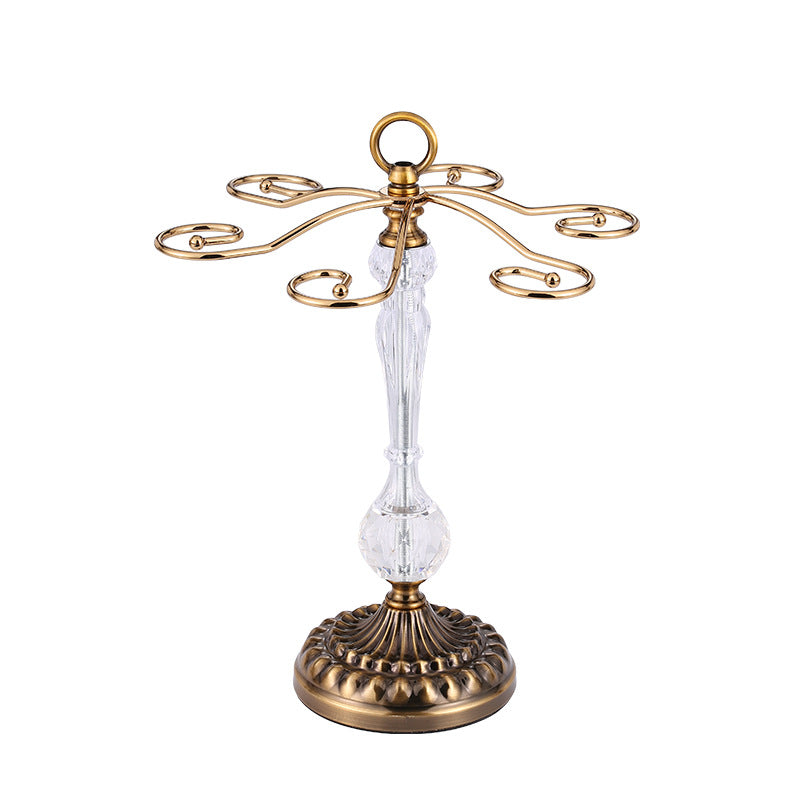 Elegant Iron Wine Glass Rack - Freestanding, No-Punch Installation, Stylish Display