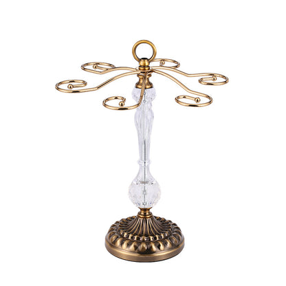 Elegant Iron Wine Glass Rack - Freestanding, No-Punch Installation, Stylish Display